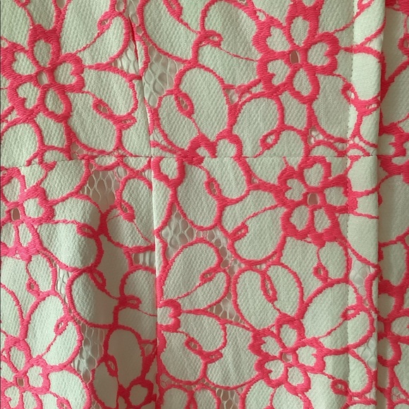 Lilly Pulitzer neon pink and white shift dress, size 8 - Picture 3 of 4